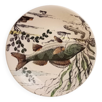 Set of 2 Chambord earthenware fish service plates