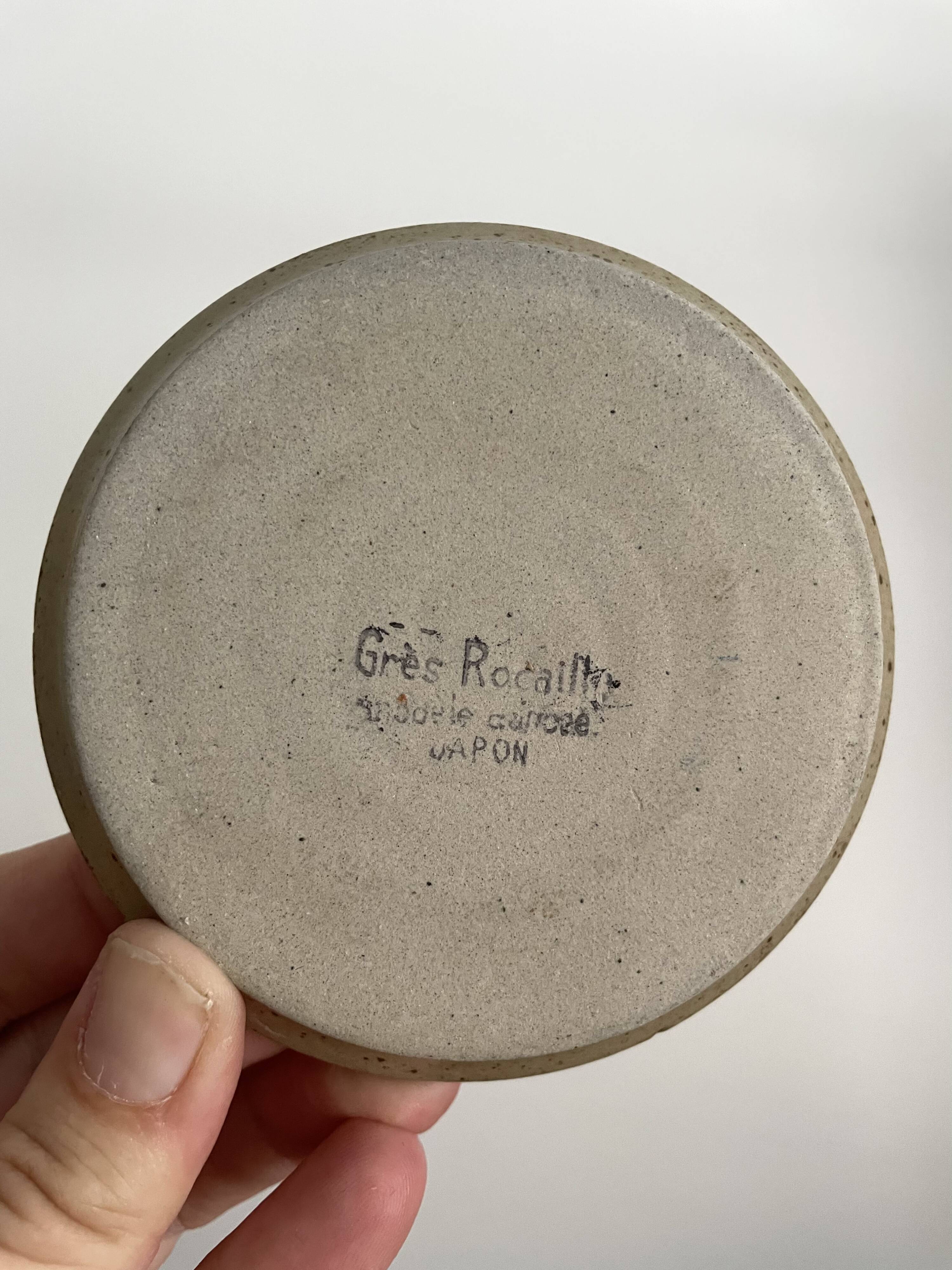 Théière avec 2 tasse à café en grès design vintage