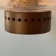 Pair of vintage wall lights, copper and bubbled glass, BEGA Germany 1970
