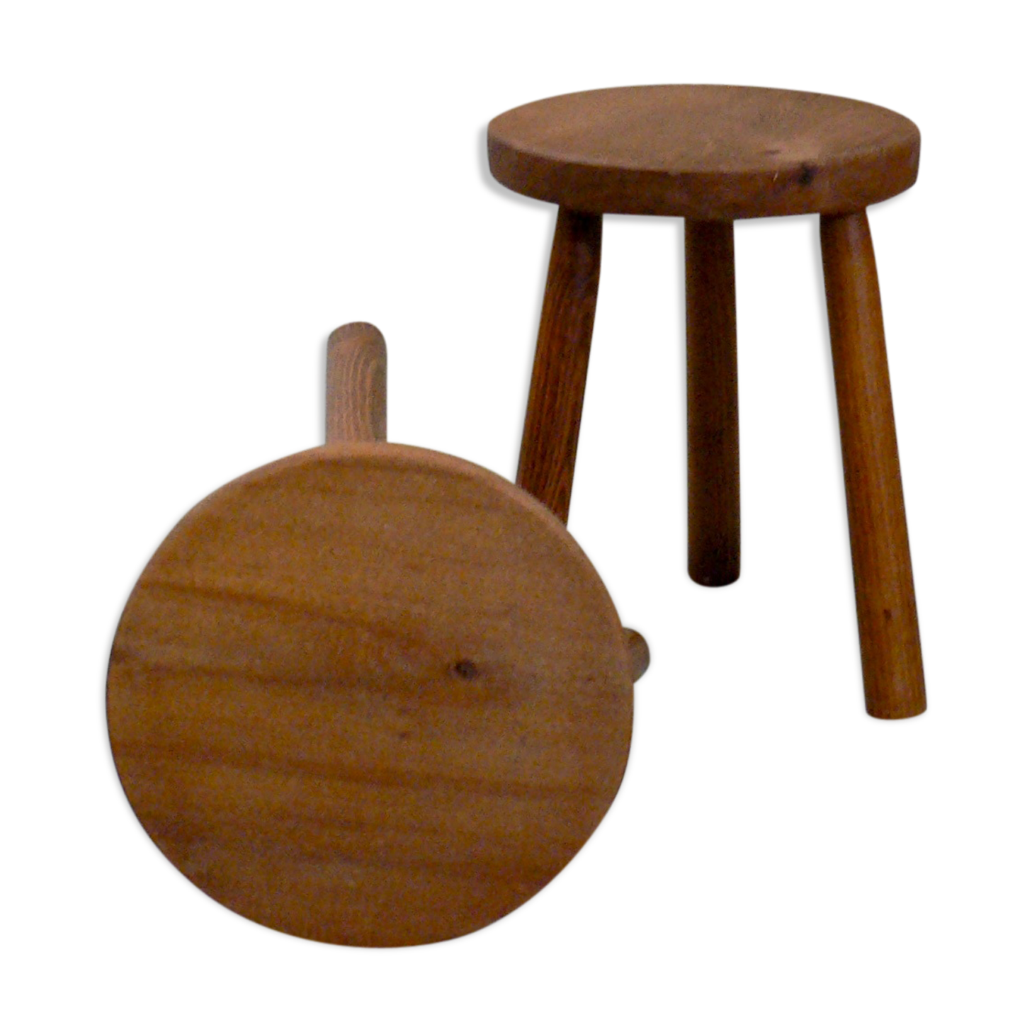 Pair of tripod shepherd's stools