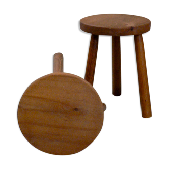 Pair of tripod shepherd's stools