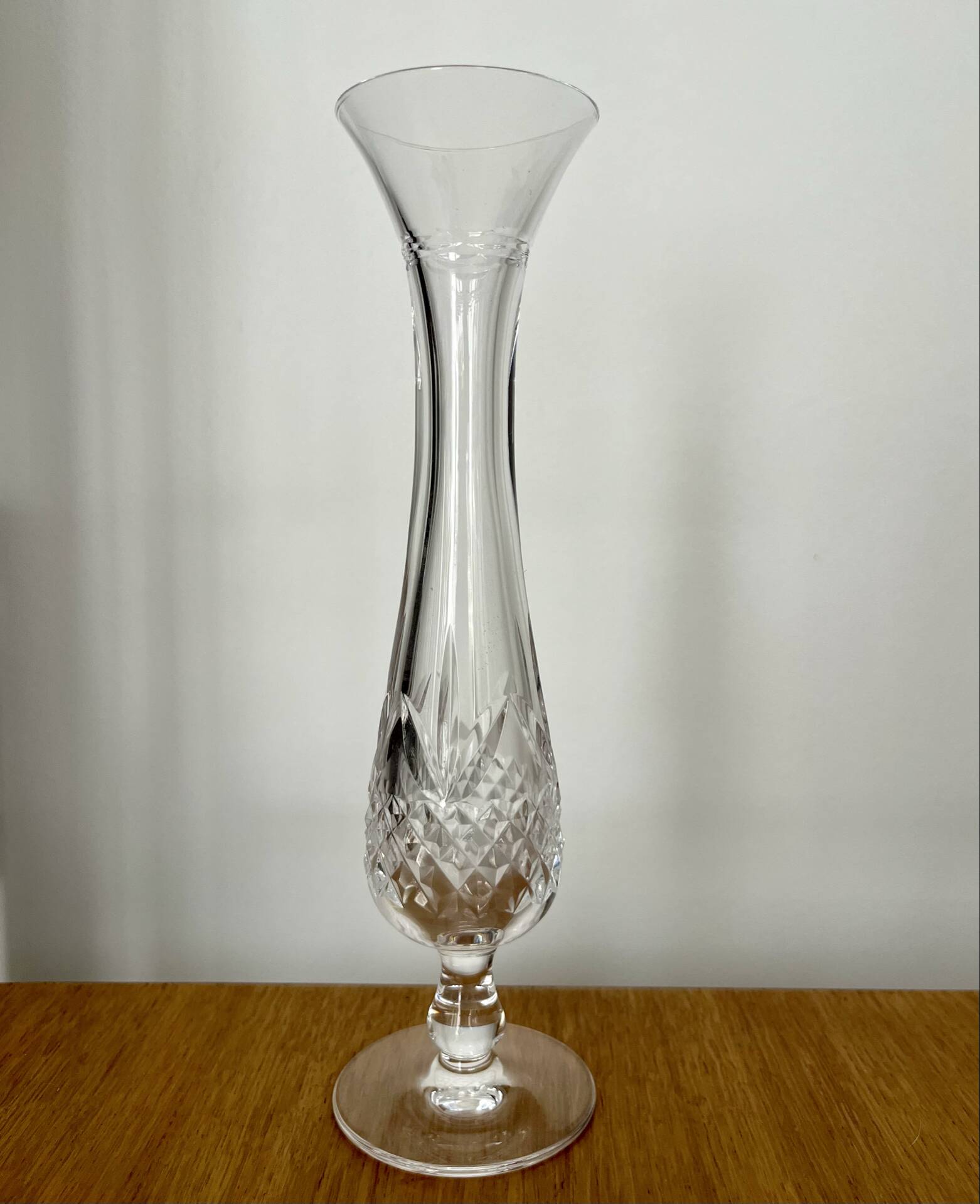 Cut crystal soliflore signed by Cristallerie Royale de Champagne.
