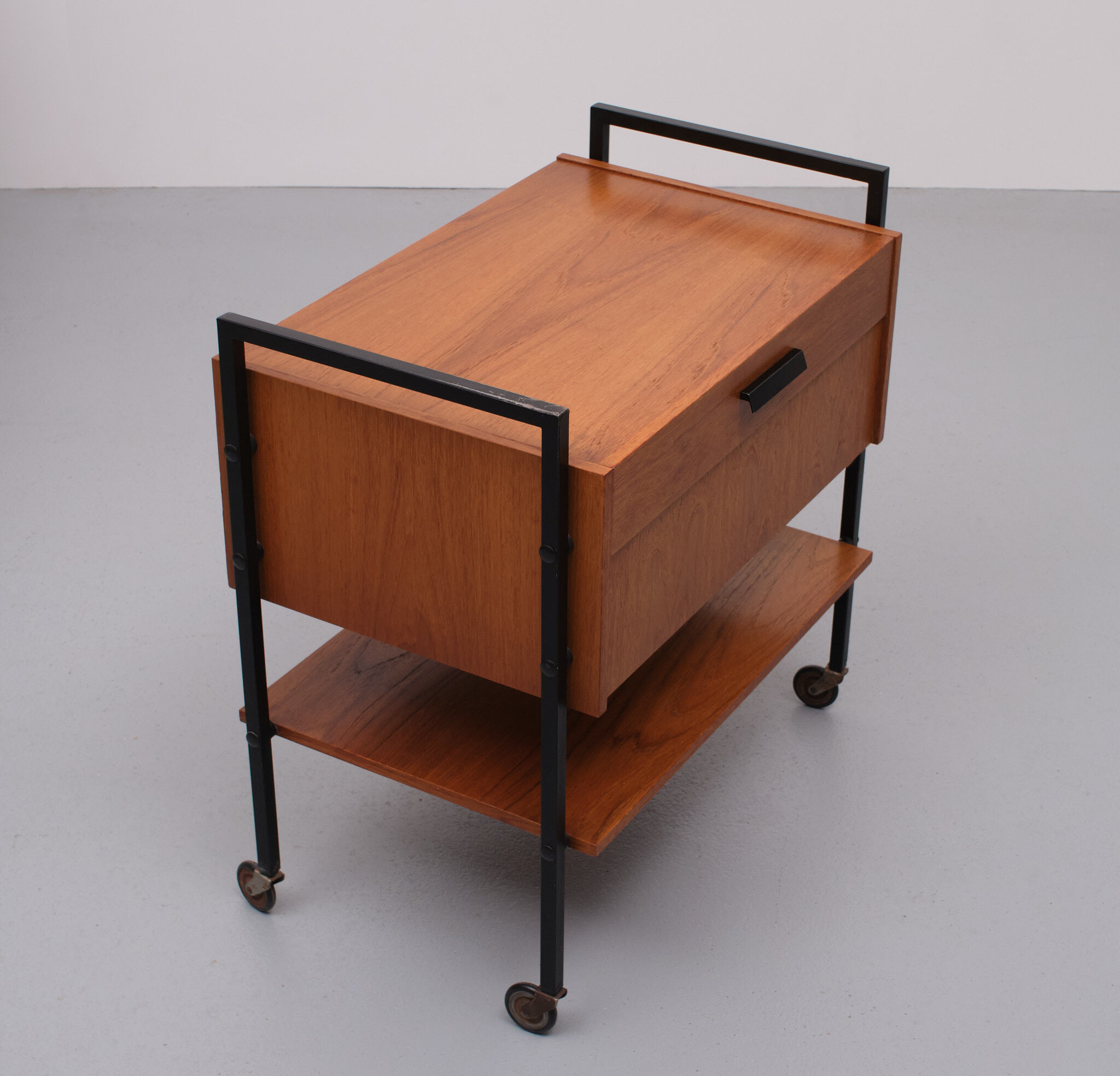 Teak sawing Trolly Dutch 1960s