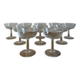 Set of 10 champagne glasses