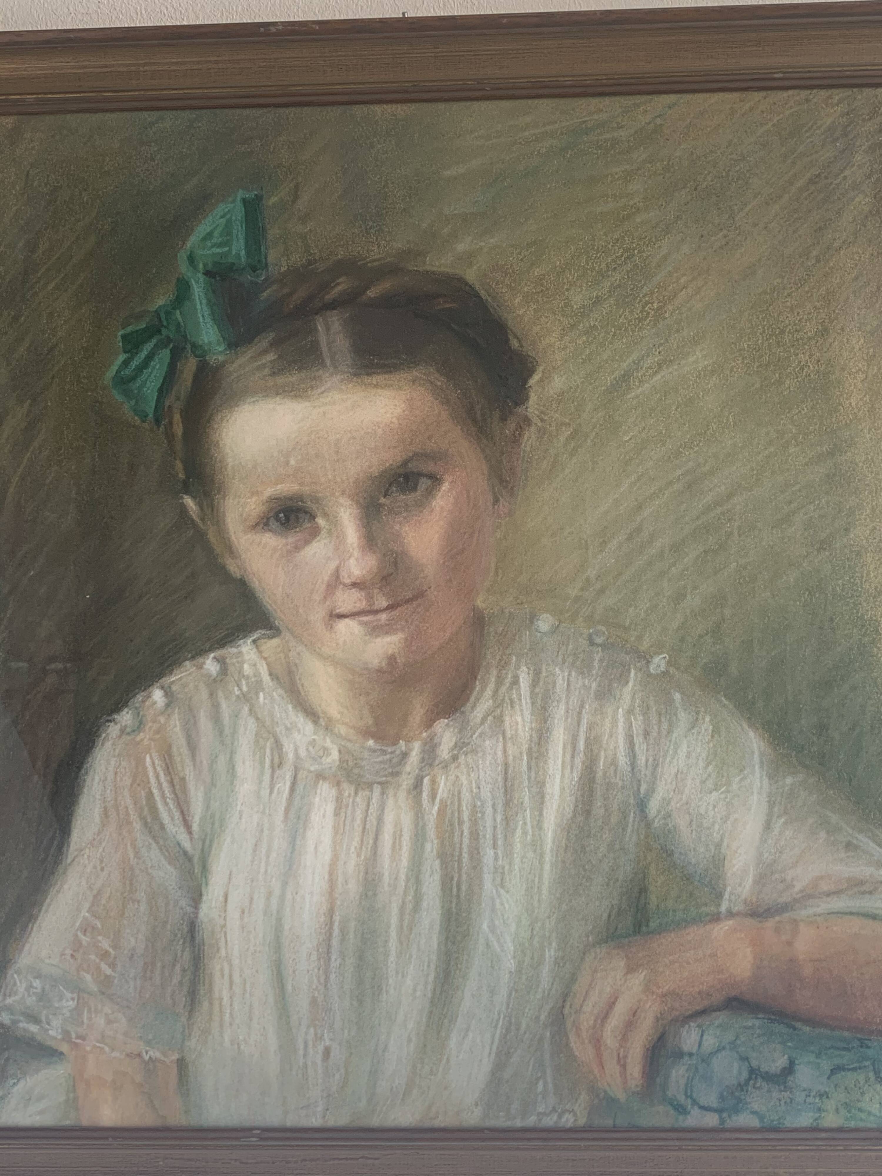 Painting "Portrait of a girl", 1950s