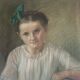 Painting "Portrait of a girl", 1950s