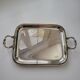 Small tray with metal handles in silver-plated by silversmith Durousseau.