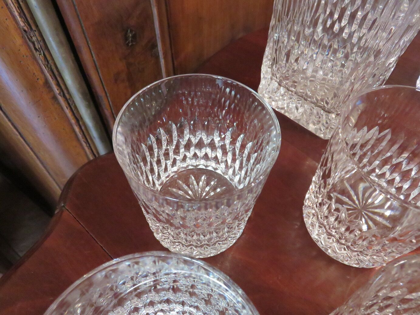 Carafe et 10 verres à whisky cristal