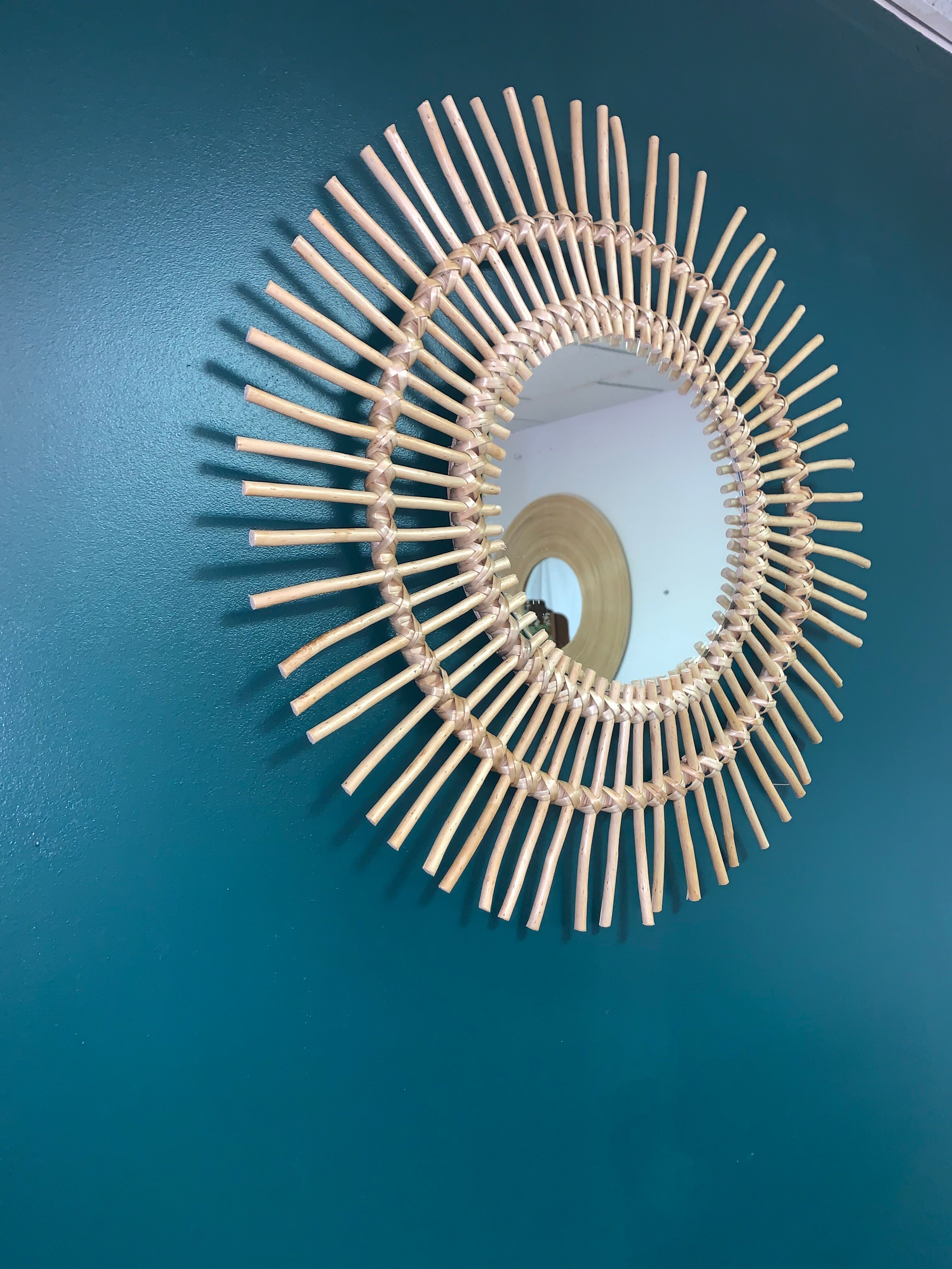 Mirror sun rattan 56cm