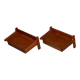 Wall-Mounted Teak Bedside Tables attributed to Børge Mogensen, 1950s, Set of 2