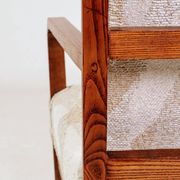 Pair of Art Déco Armchairs – Ash Wood & Ash Veneer Jacquard Fabric
