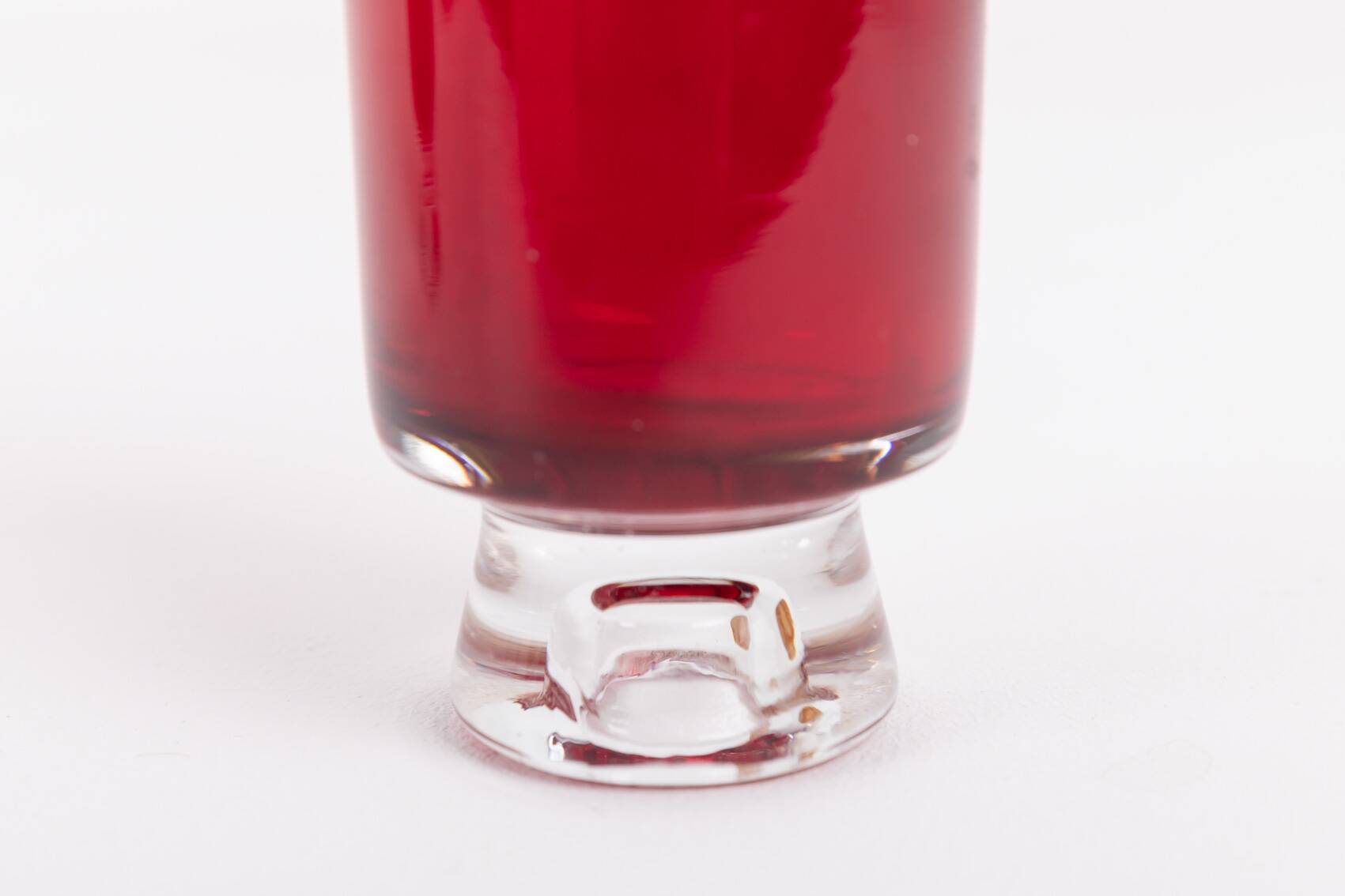 Mid-Century Reijmyre red glass vase designed by Monica Bratt, 1950’s