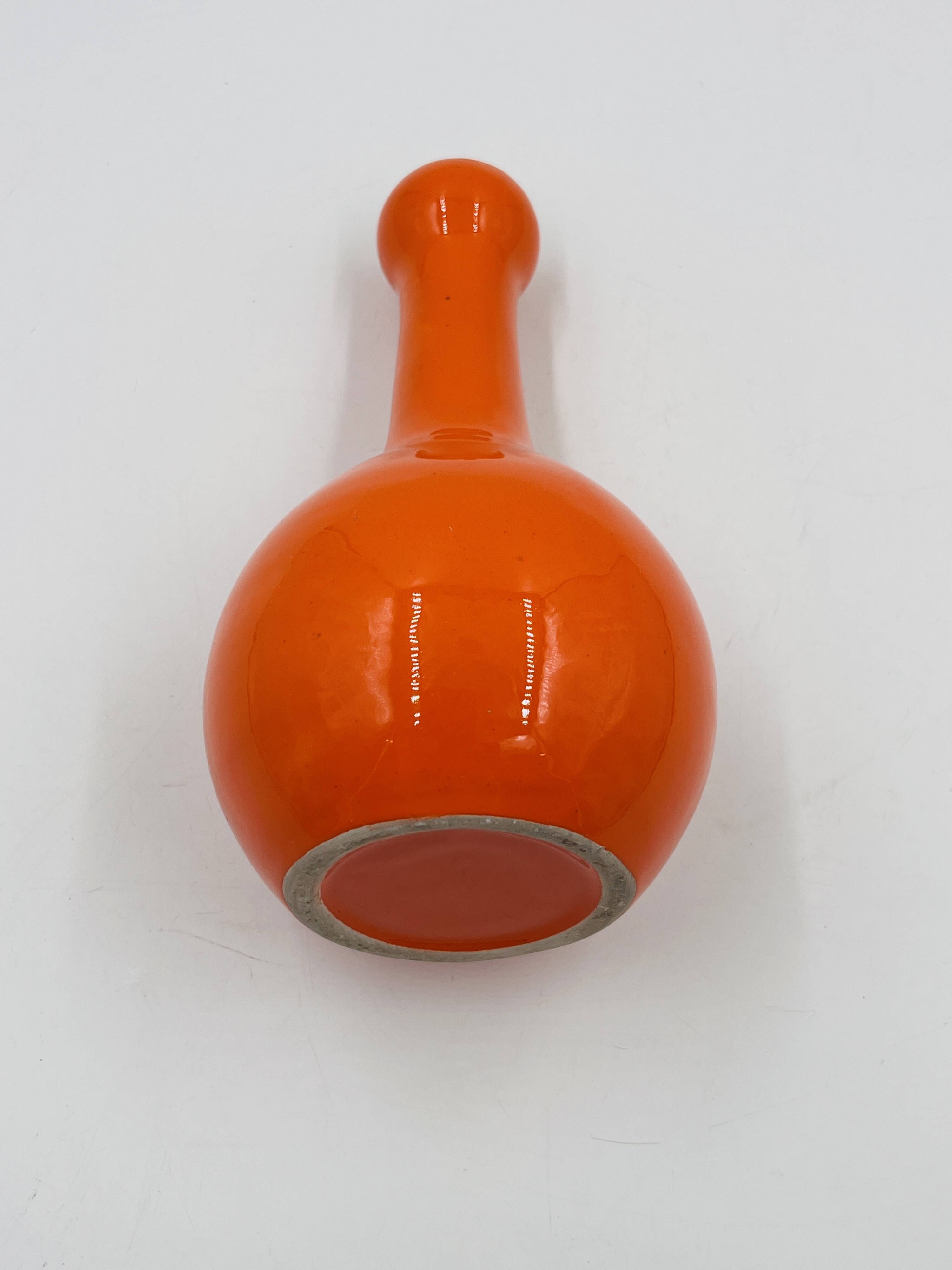 Vase céramique orange Italy