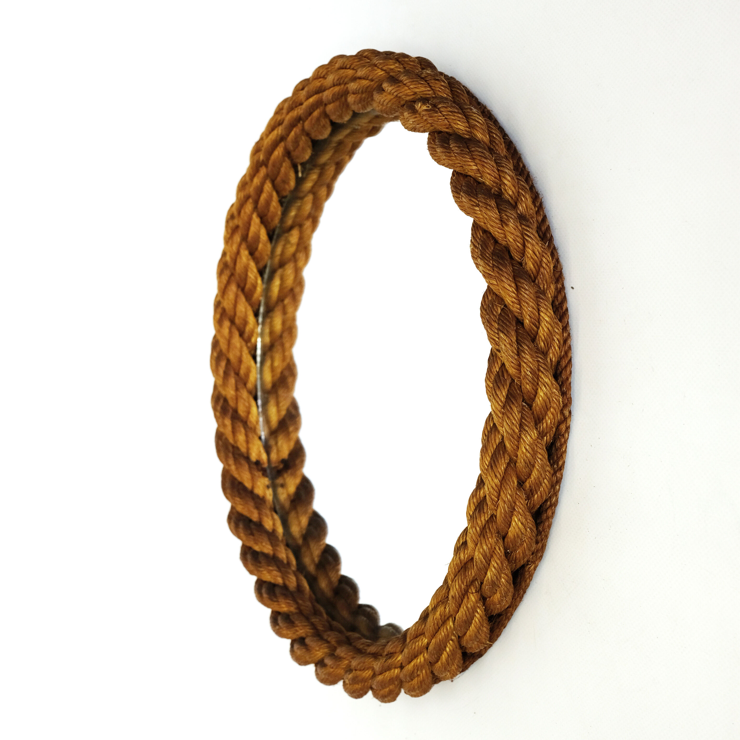 Mirror round rope frame, 42 cm.