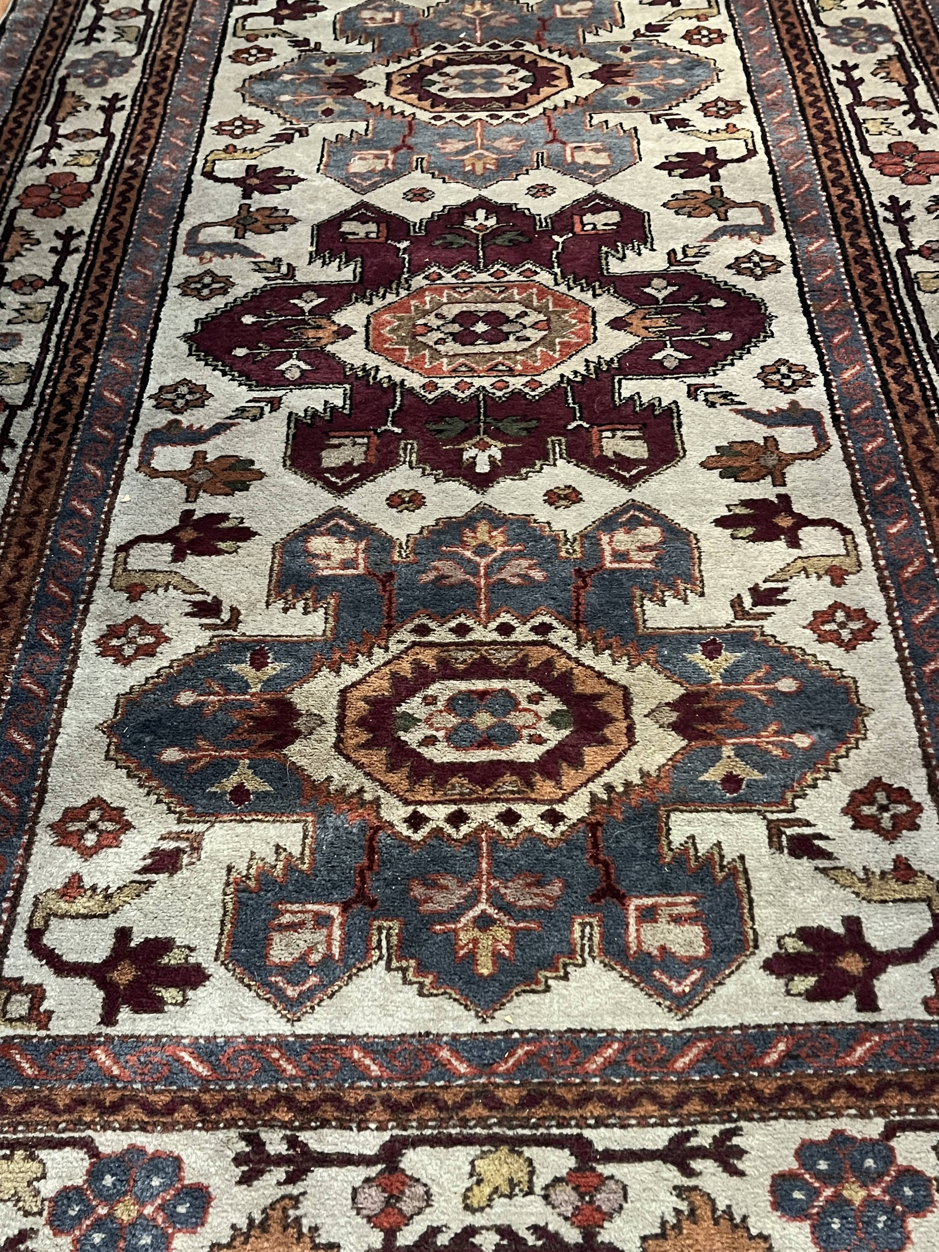 Antique handmade Caucasian wool carpet from Dagestan, 20th century