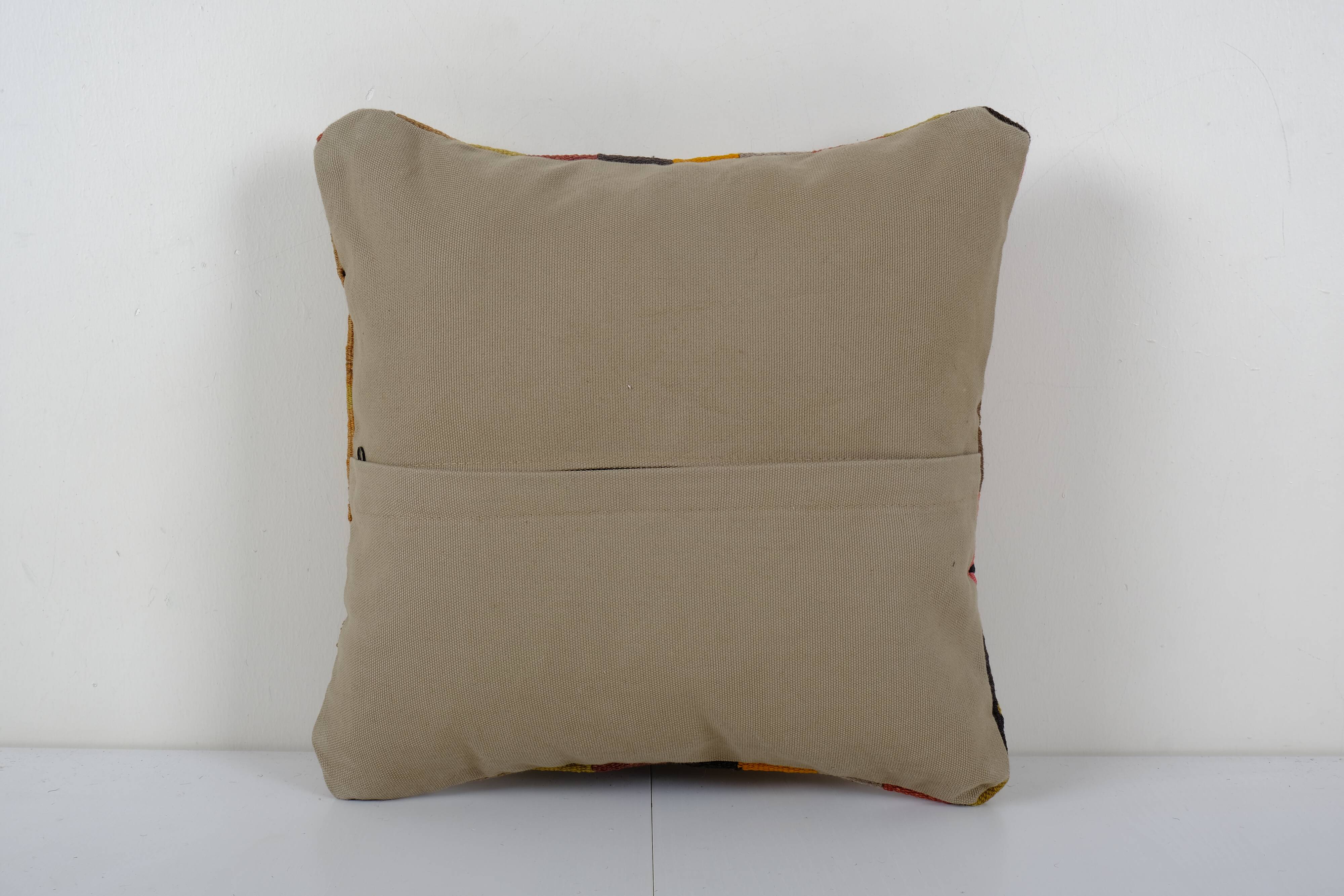 Organic wool turkish kilim pillow