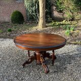 Large oval mahogany dining table from the 19th century Restoration period