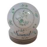 6 deep plates in porcelain by Bernardaud, model Beijing.