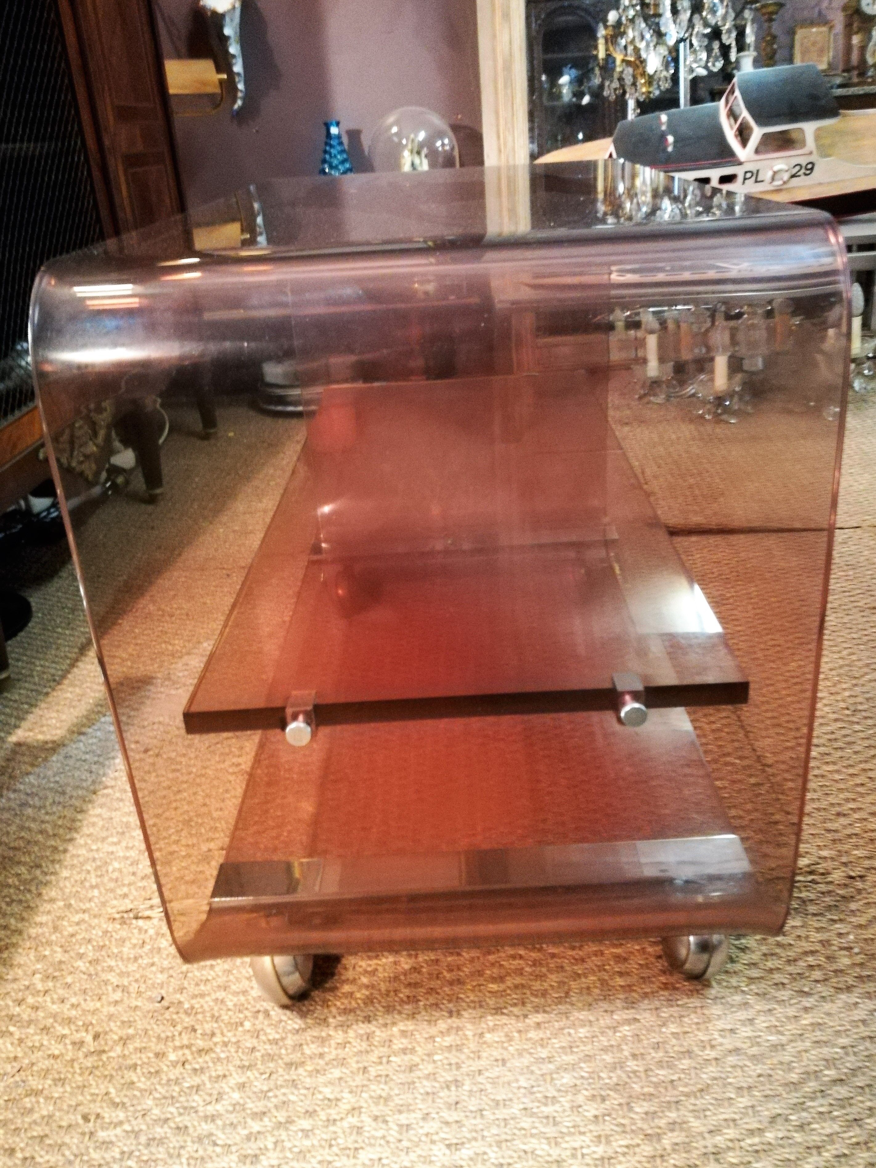 Coffee table in plexiglass Michel Dumas