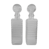 Paire de carafes à whisky années 70