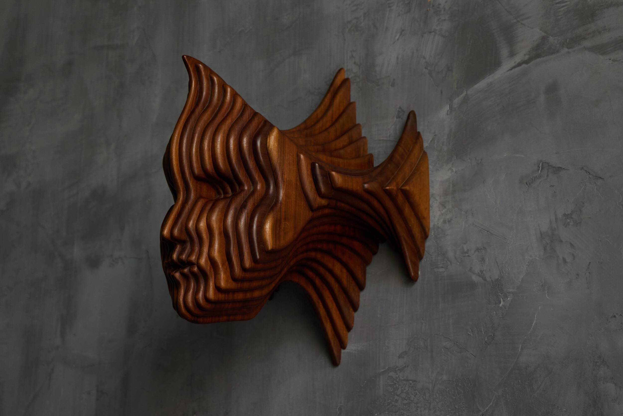 Panneau Mural Bois Sculpte
