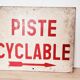 Panneau piste cyclable