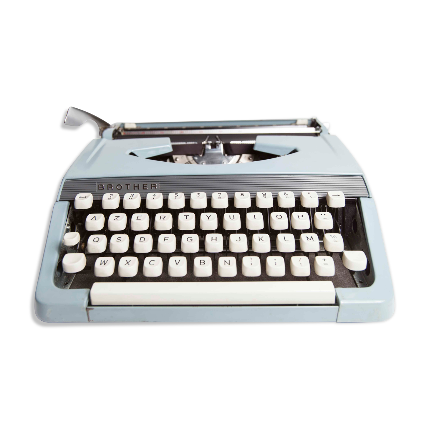Sky Blue Brother Typewriter from 1980