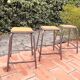 Industrial metal stools from the 60s set of 3