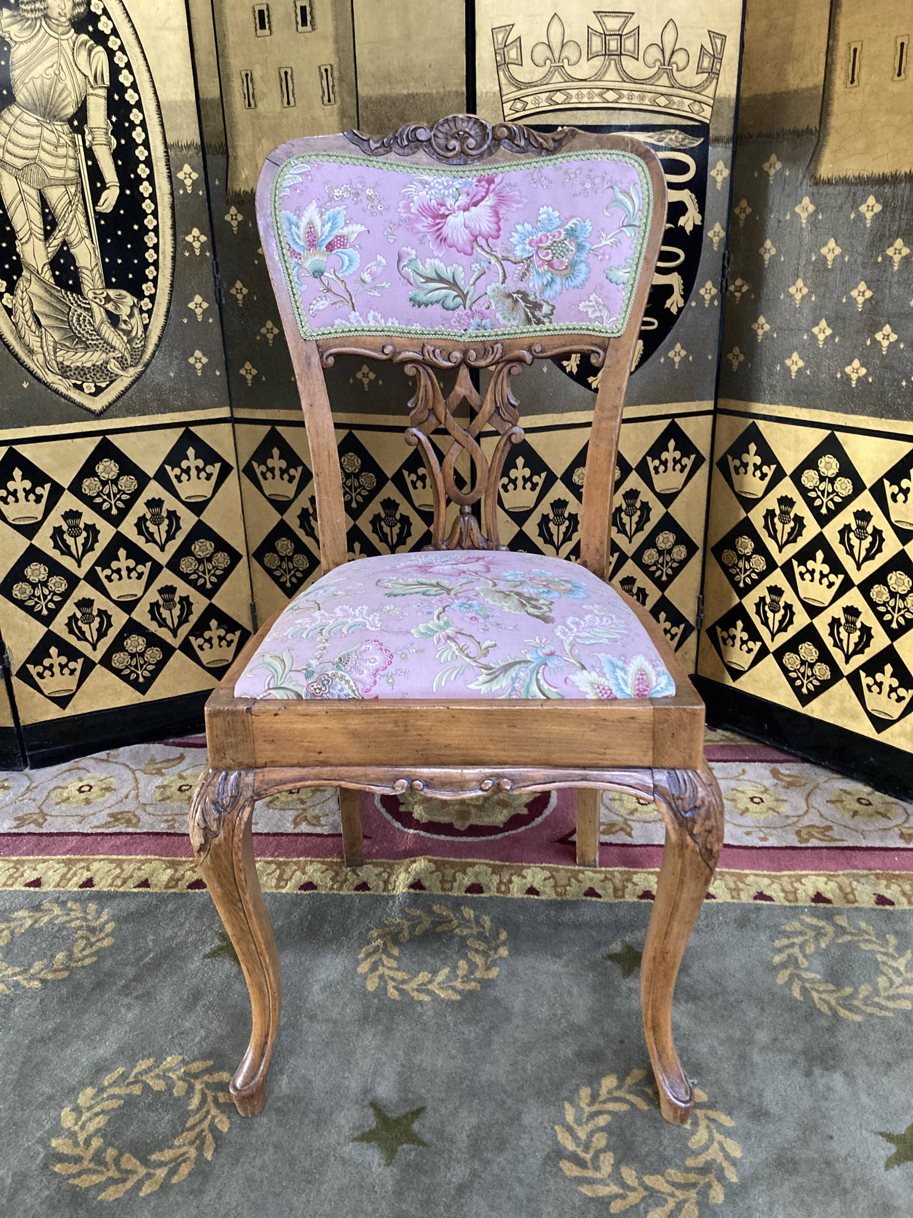 6 chaises anglaises, style louis XV