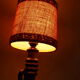 Vintage turned wooden candle holder lamp