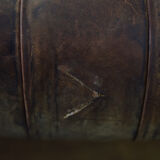 Antique brown leather chesterfield sofa, 1920s