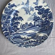 Assiette style anglais faïence lunéville 1950
