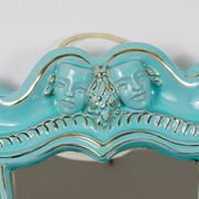 Art Deco wall mirror Theatre in terracotta by Gmundner Keramik, Austria, 1930s