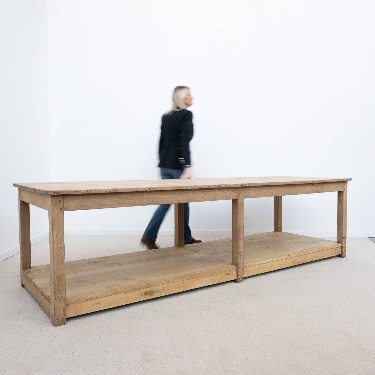 Grande table de drapier en chêne – début XXe siècle