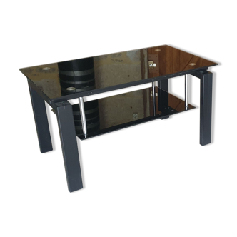 Metal and glass coffee table