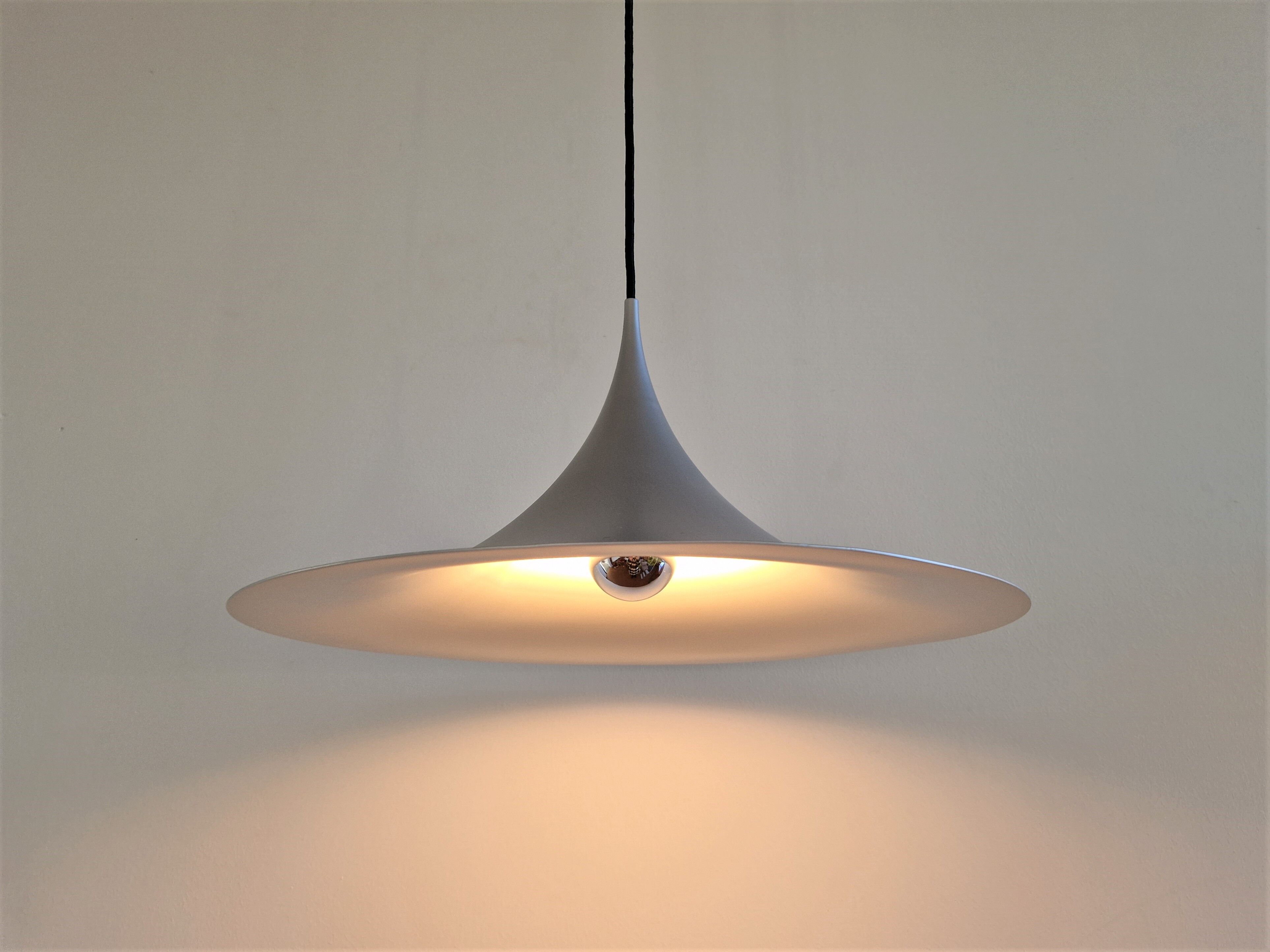 Silver colored Semi pendant lamp by Bonderup & Torsten Thorup for F&M