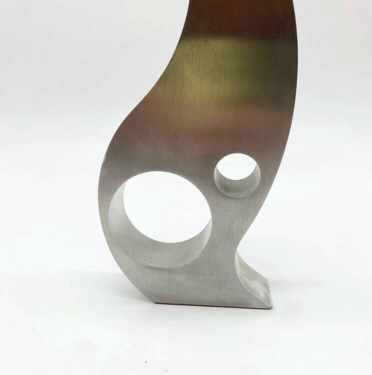Brushed aluminum "Space Age" candlestick/vase, 1970s