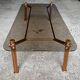 Table basse vintage cuivree 1950
