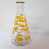 Vintage Yellow Geometric Decor Carafe 60's 70's