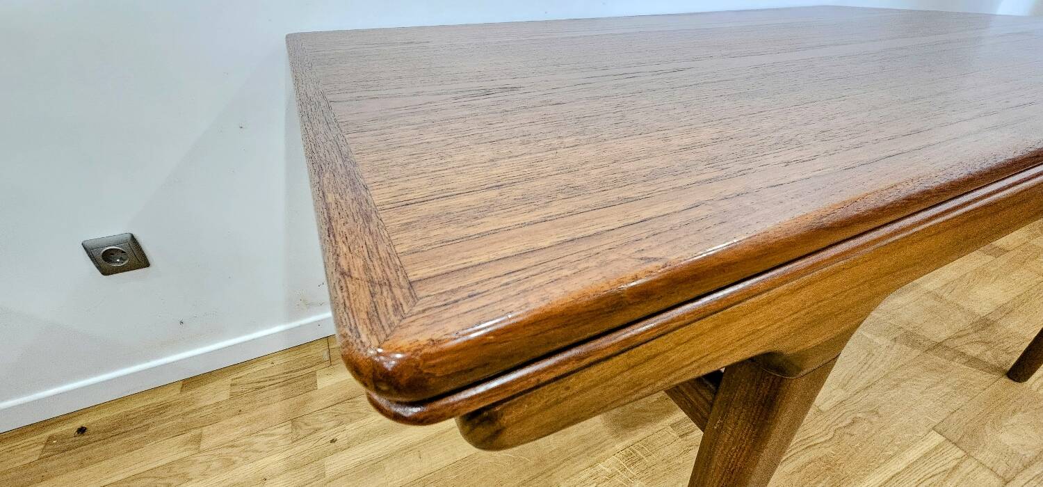 Danish teak table Scandinavian design by Johannes Andersen