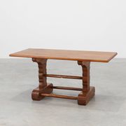 Antique Oak Monastery Coffee Table, France 17th Century