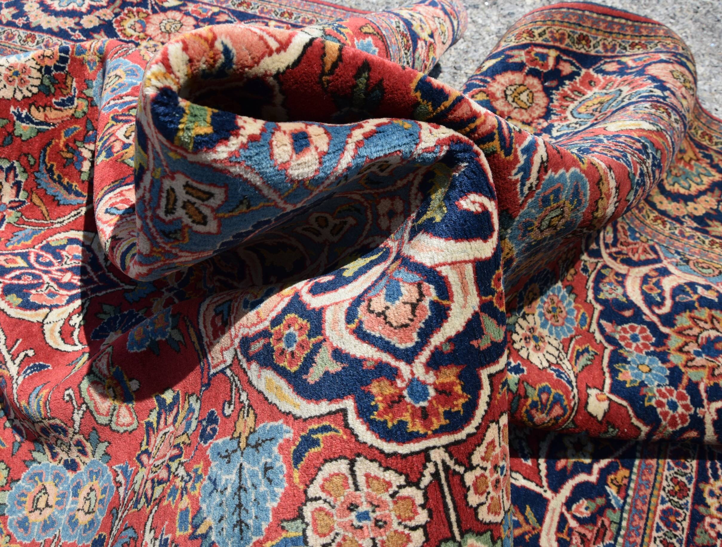 Oriental rug iran kashan dabir old: 1.30 x 2.10
