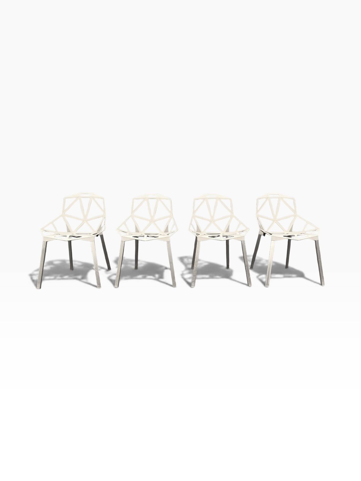 Pair of Chair One chairs — Konstantin Grcic for Magis, aluminium