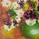Acrylic on canvas, old painting, vintage still life, country decoration