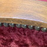 Pair of Art Deco club armchairs in burgundy red velvet, 1930s