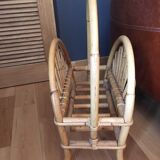 Rattan magazine rack