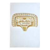 Estampe originale Pré-Colombienne, années 60