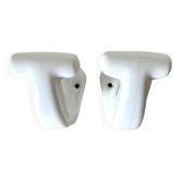 Antique earthenware coat hooks