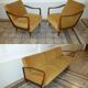 Scandinavian 50s/60s gold daybed canapé.