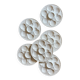Lot de 6 assiettes à huîtres vintage en céramique blanche - Longchamp